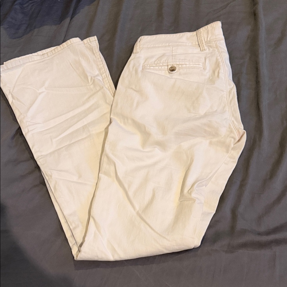 7 For All Mankind Women's Cream Boot Cut Jeans